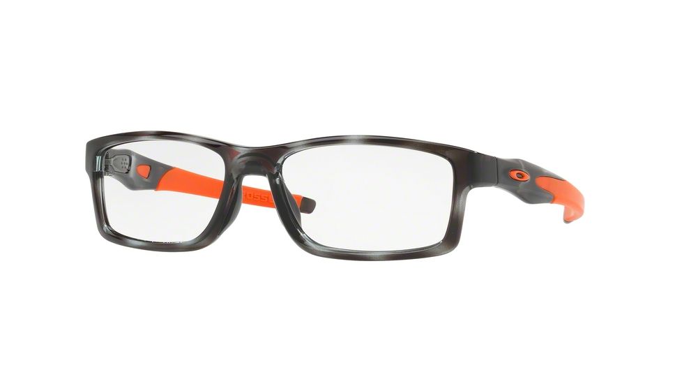 Oakley CROSSLINK A MNP OX8141 Eyeglass Frames 814103-56 - Grey Tortoise Frame, Clear Lenses