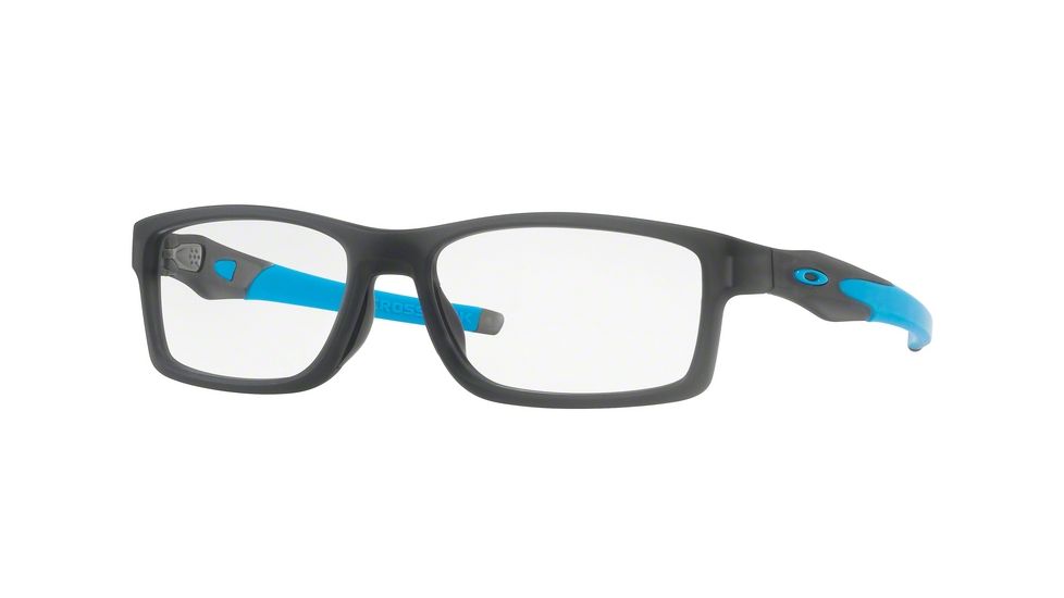 Oakley CROSSLINK A MNP OX8141 Eyeglass Frames 814106-56 - Satin Grey Smoke Frame, Clear Lenses