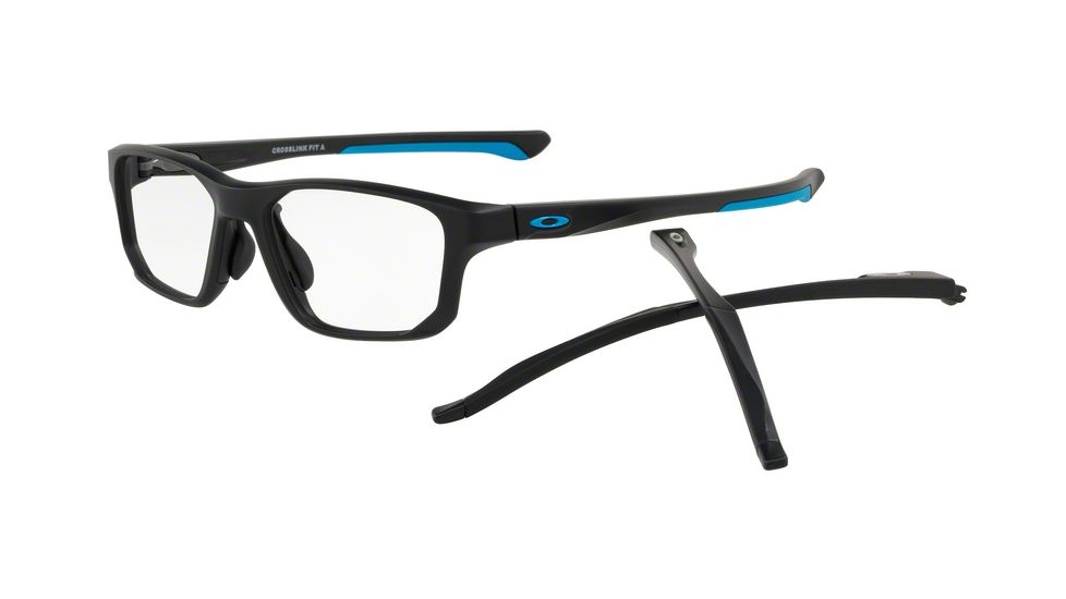 Oakley CROSSLINK FIT A OX8142 Bifocal Prescription Eyeglasses, 56mm, Satin Black, OX8142-814201-56-BI