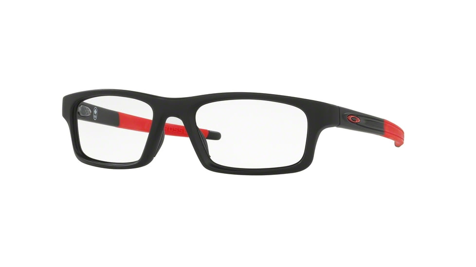 Oakley Crosslink Pitch Bifocal Prescription Eyeglasses 803713-52 - Satin Black/red Frame