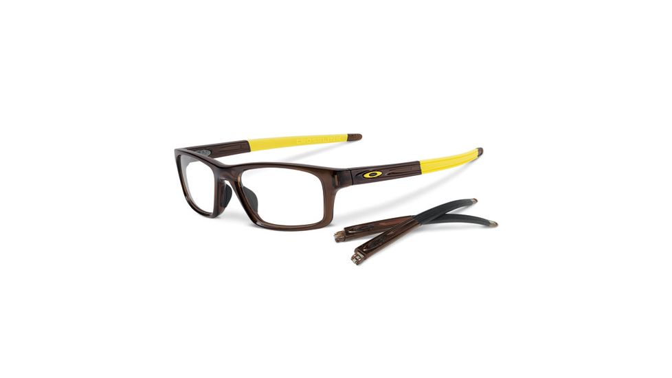 Oakley Crosslink Pitch Bifocal Prescription Eyeglasses, Bark/Yellow Frame, OX8037-0352BI