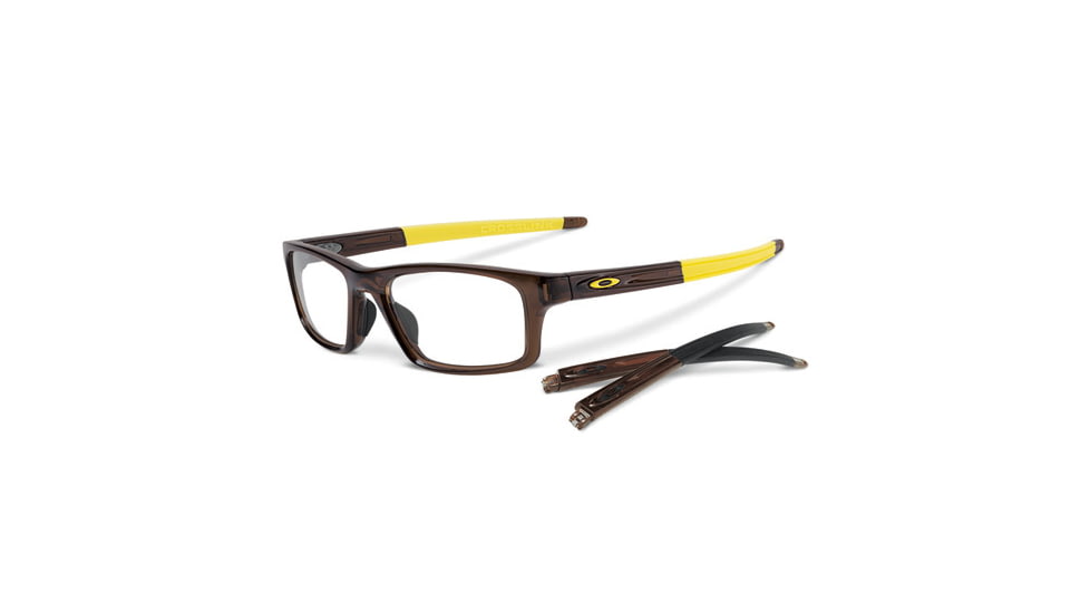 Oakley Crosslink Pitch Bifocal Prescription Eyeglasses, Bark/Yellow Frame, OX8037-0354BI