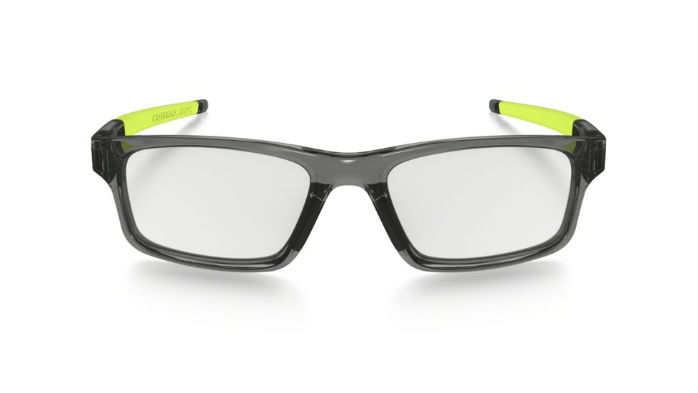 Oakley Crosslink Pitch Bifocal Prescription Eyeglasses, Grey Smoke/Retina Green Frame, OX8037-0252BI