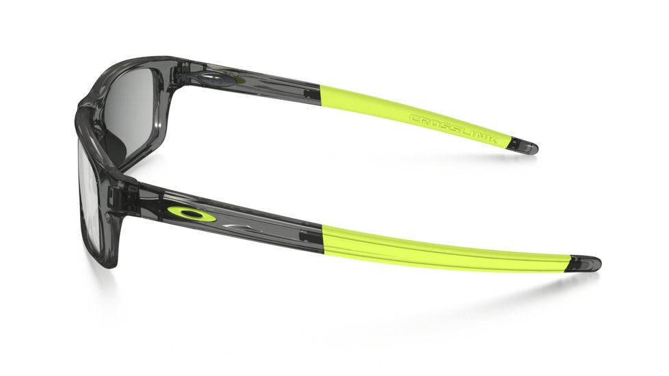 Oakley Crosslink Pitch Bifocal Prescription Eyeglasses, Grey Smoke/Retina Green Frame, OX8037-0252BI