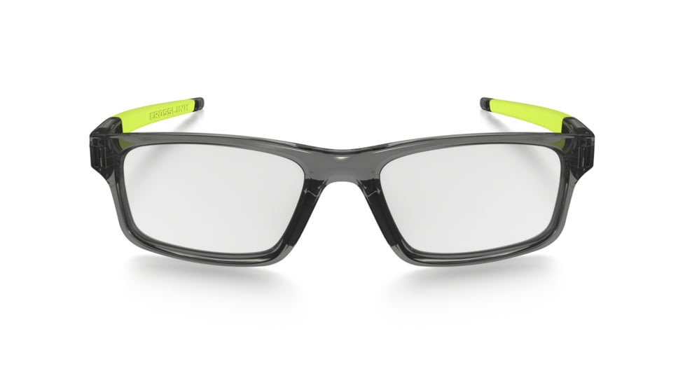 Oakley Crosslink Pitch Bifocal Prescription Eyeglasses, Grey Smoke/Retina Green Frame, OX8037-0254BI