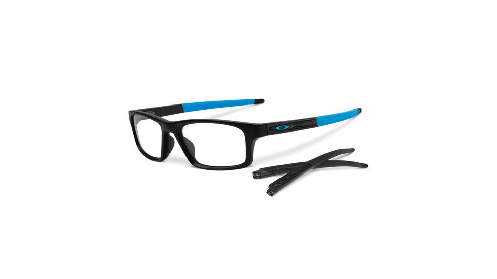 Oakley Crosslink Pitch Bifocal Prescription Eyeglasses, Satin Black/Blue Frame, OX8037-0152BI