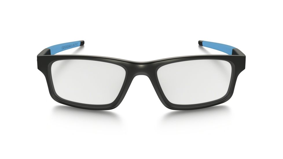 Oakley Crosslink Pitch Bifocal Prescription Eyeglasses, Satin Black/Blue Frame, OX8037-0152BI