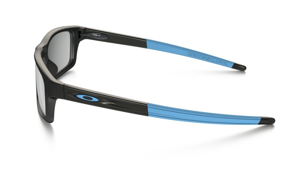 Oakley Crosslink Pitch Bifocal Prescription Eyeglasses, Satin Black/Blue Frame, OX8037-0152BI