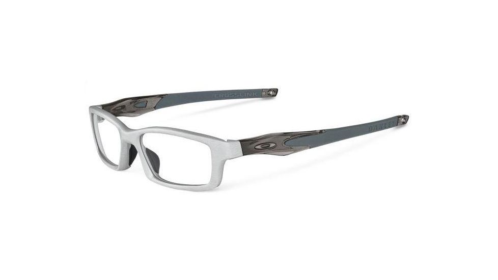 Oakley Crosslink Pro Eyeglasses - Brushed Alum/Grey Smoke Frame OX3127-0753