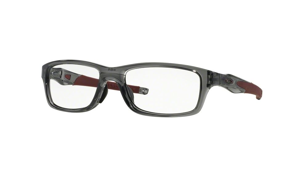 Oakley CROSSLINK RANGE A OX8044 Eyeglass Frames 804403-55 - Grey Smoke/Cardinal Frame, Clear Lenses