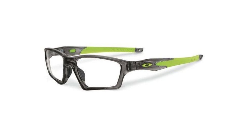 Oakley Crosslink Sweep Progressive Prescription Eyeglasses, Grey Smoke/Retina Burn Frame, OX8031-0255PR
