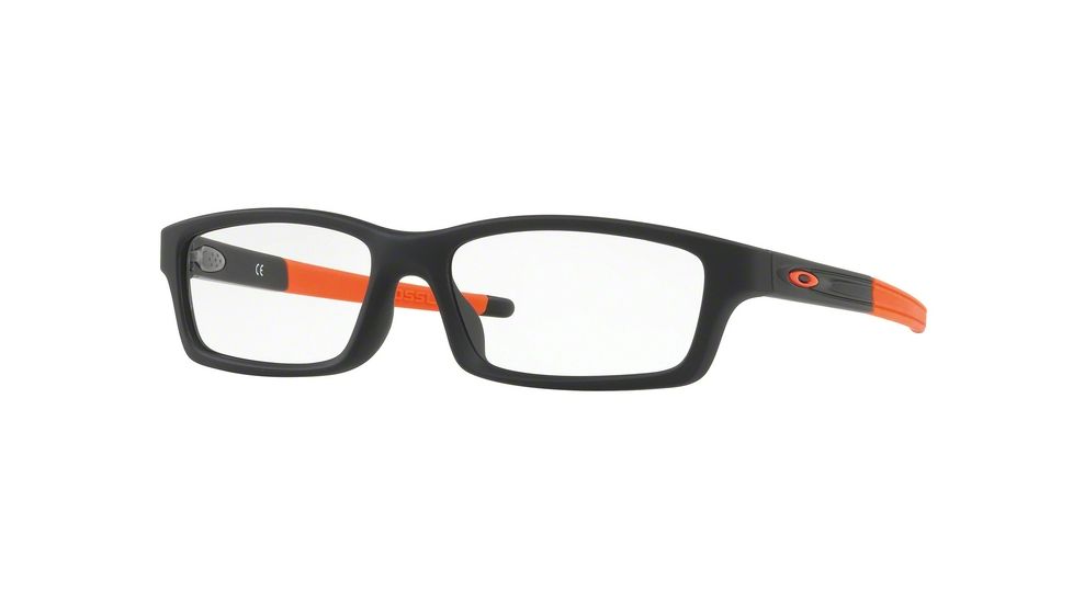 Oakley CROSSLINK YOUTH A OX8111 Eyeglass Frames 811105-53 - Matte Black Frame, Clear Lenses