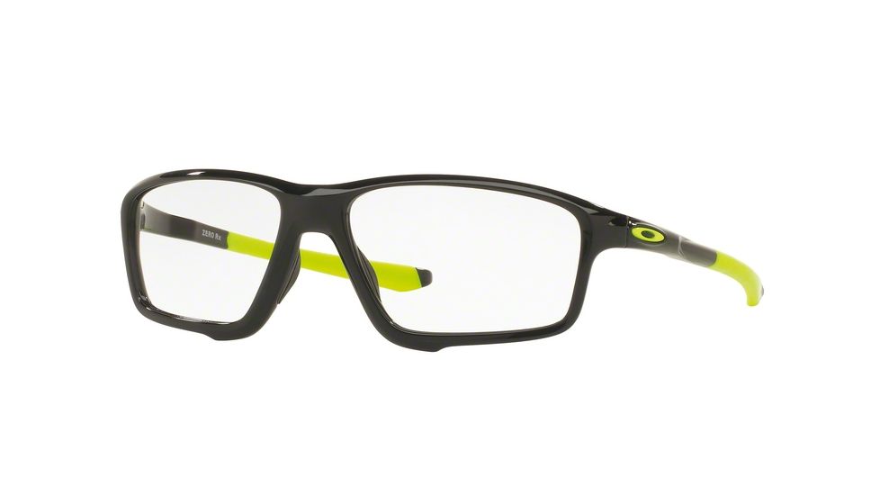 Oakley CROSSLINK ZERO OX8076 Single Vision Prescription Eyeglasses 807602-56 - Polished Black Ink Frame