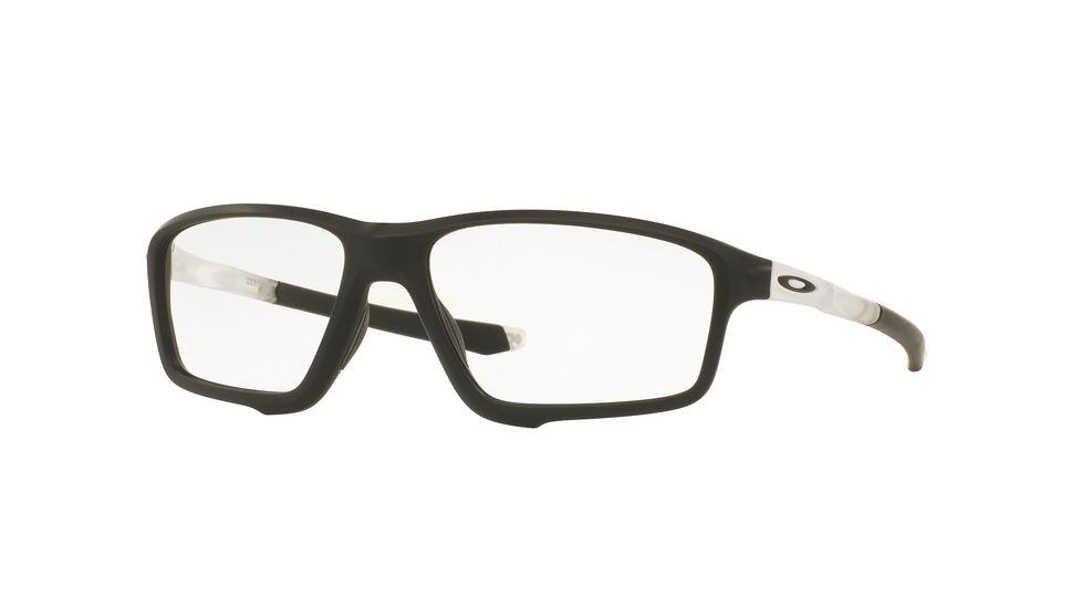 Oakley CROSSLINK ZERO OX8076 Single Vision Prescription Eyeglasses 807603-56 - Matte Black Frame
