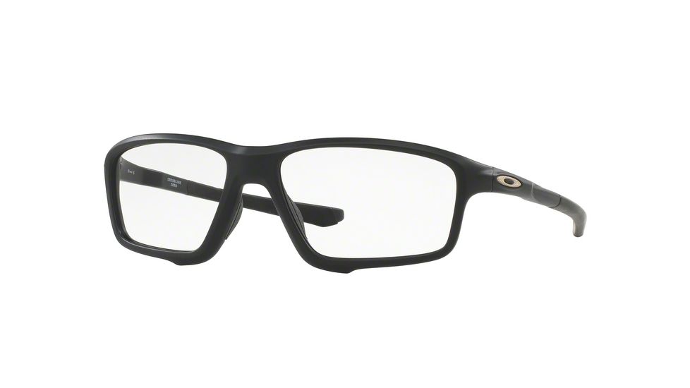 Oakley CROSSLINK ZERO OX8076 Single Vision Prescription Eyeglasses 807607-58 - Satin Black Frame