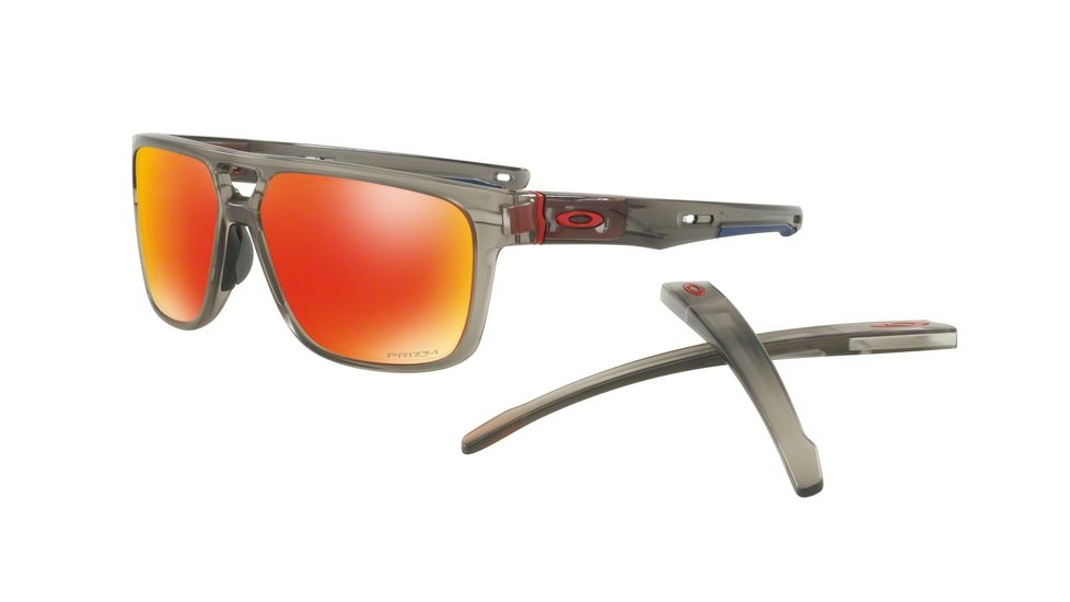 Oakley CROSSRANGE PATCH OO9382 Single Vision Prescription Sunglasses OO9382-938205-60 - Lens Diameter 60 mm, Frame Color Matte Grey Ink
