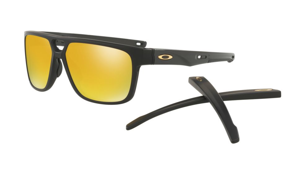 Oakley CROSSRANGE PATCH OO9382 Single Vision Prescription Sunglasses, 60mm, Matte Black, OO9382-938223-60-SV