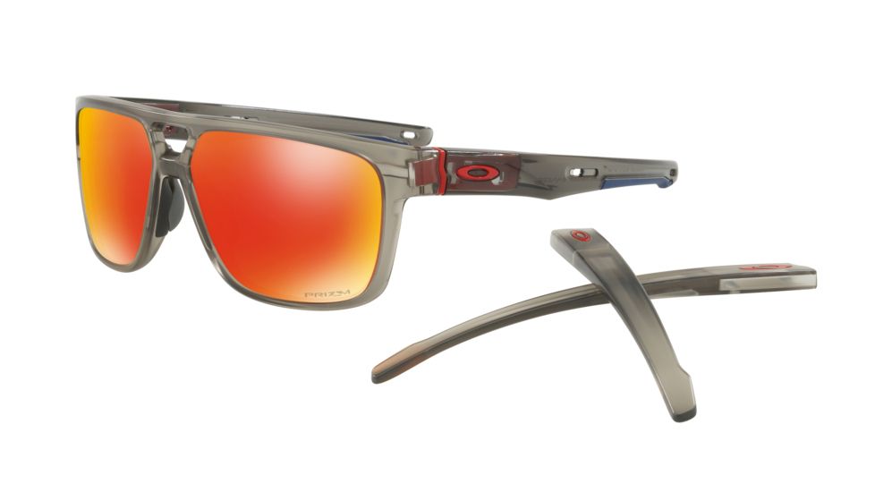 Oakley CROSSRANGE PATCH OO9382 Single Vision Prescription Sunglasses OO9382-938224-60 - Lens Diameter 60 mm, Frame Color Matte Grey Ink