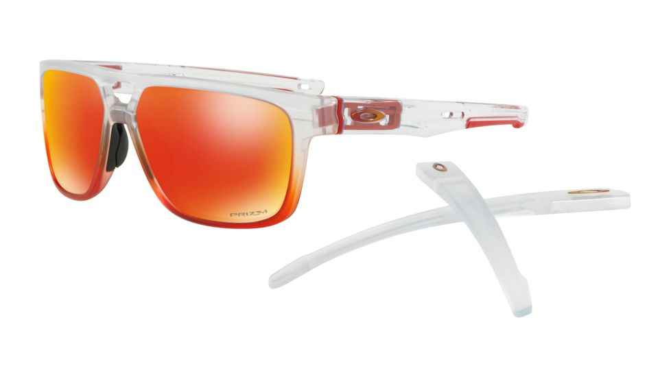 Oakley CROSSRANGE PATCH OO9382 Single Vision Prescription Sunglasses OO9382-938227-60 - Lens Diameter 60 mm, Frame Color Ruby Mist