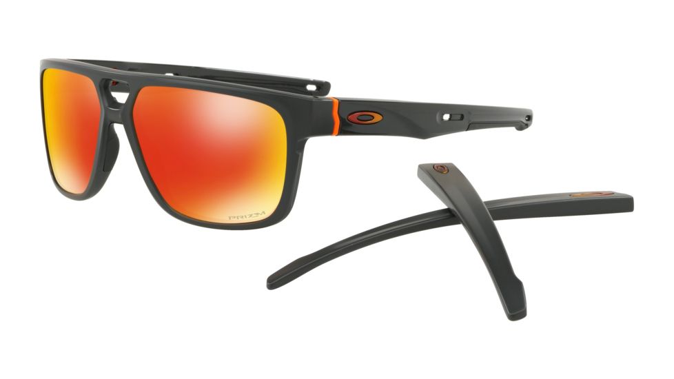 Oakley CROSSRANGE PATCH OO9382 Single Vision Prescription Sunglasses, 60mm, Matte Carbon, OO9382-938228-60-SV
