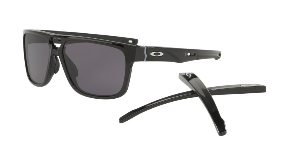 Oakley CROSSRANGE PATCH OO9382 Single Vision Prescription Sunglasses, 60mm, Polished Black, OO9382-938229-60-SV