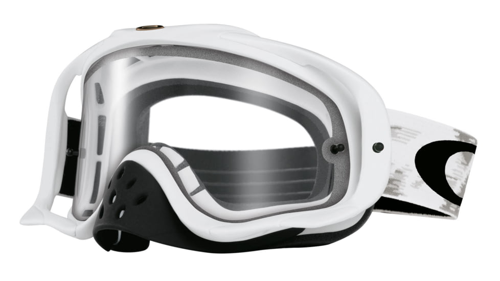 Oakley Crowbar MX Goggles, Matte White/Dual Clear, 59-457