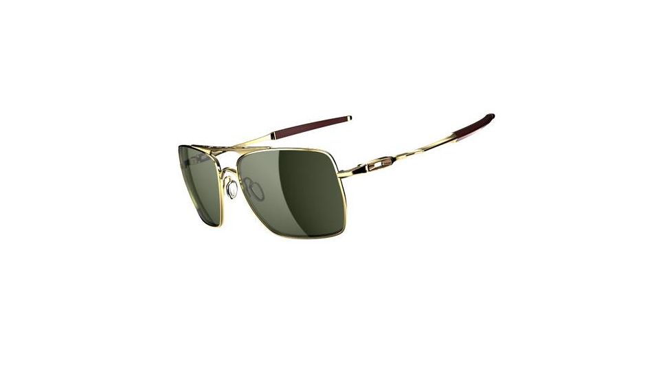 Oakley Deviation Polished Gold Frame w/ Dark Grey Lenses Men's Sunglasses OO4061-02
