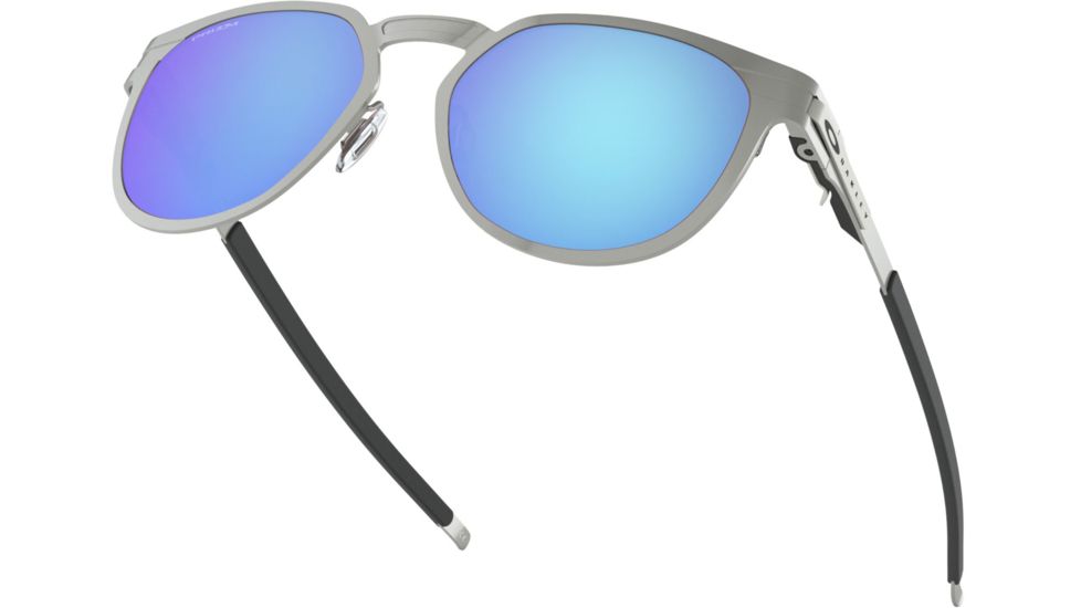 Oakley DIECUTTER OO4137 Sunglasses 413704-55 - Satin Chrome Frame, Prizm Sapphire Lenses