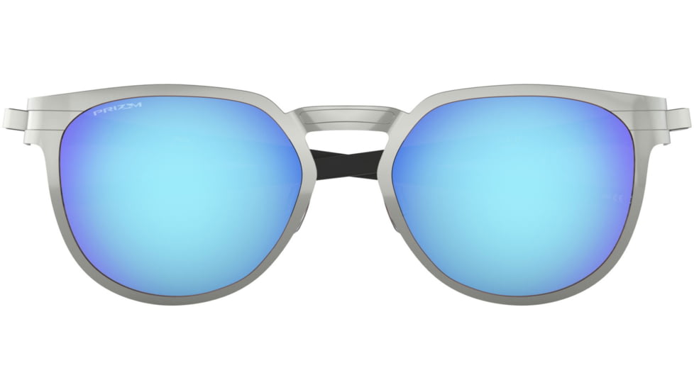 Oakley DIECUTTER OO4137 Sunglasses 413704-55 - Satin Chrome Frame, Prizm Sapphire Lenses