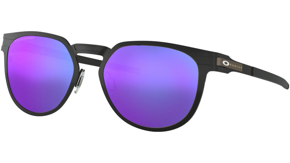 Oakley DIECUTTER OO4137 Sunglasses 413706-55 - Satin Black Frame, Violet Iridium Polarized Lenses