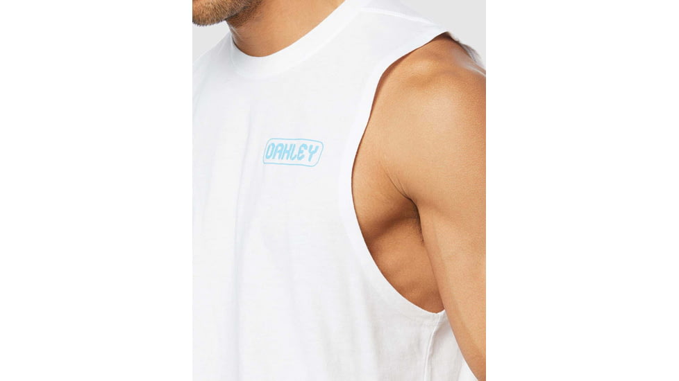 Oakley Digit Tank Top - Mens, White, Small, FOA400606-100-S