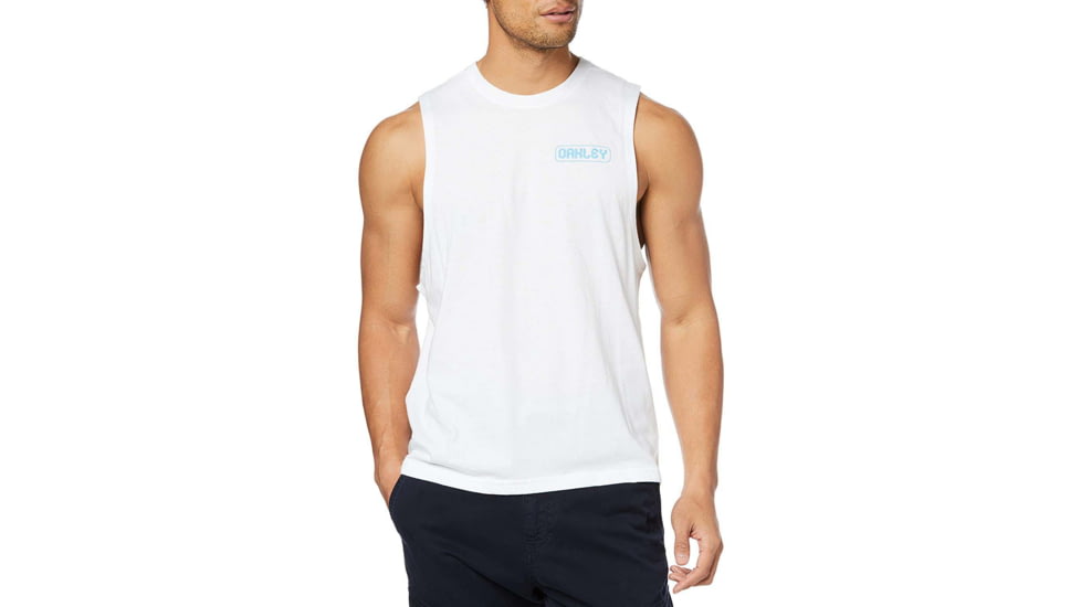 Oakley Digit Tank Top - Mens, White, Small, FOA400606-100-S