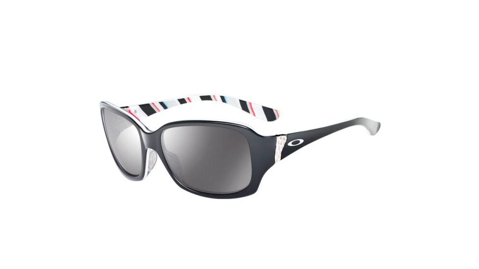 Oakley Discreet Black w/ Stripes Frame w/ Grey Lenses Women's Sunglasses OO2012-01