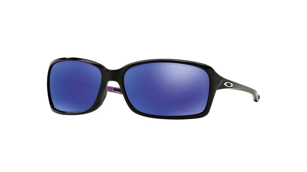 Oakley Dispute Womens Sunglasses 923312-60 - Polished Black Frame, Violet Iridium Polarized Lenses