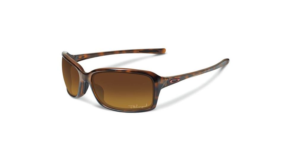 Oakley Dispute Womens Sunglasses, Tortoise Frame, Brown Gradient Polarized Lens OO9233-06