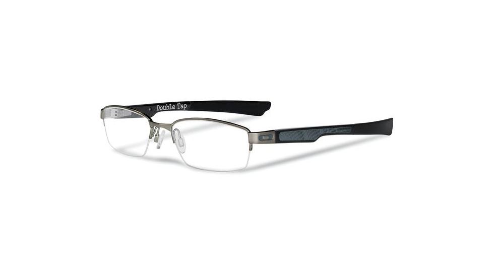 Oakley Prescription Eyeglasses Double Tap Bifocal Brushed Chrome Frame