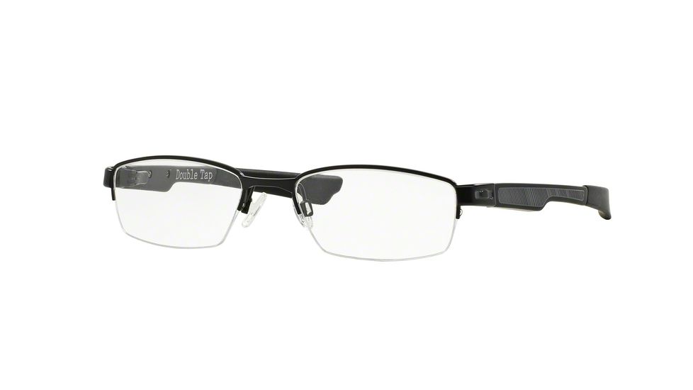 Oakley DOUBLE TAP OX3123 Prescription Eyeglasses 312301-51 - Satin Black Frame, Clear Lenses