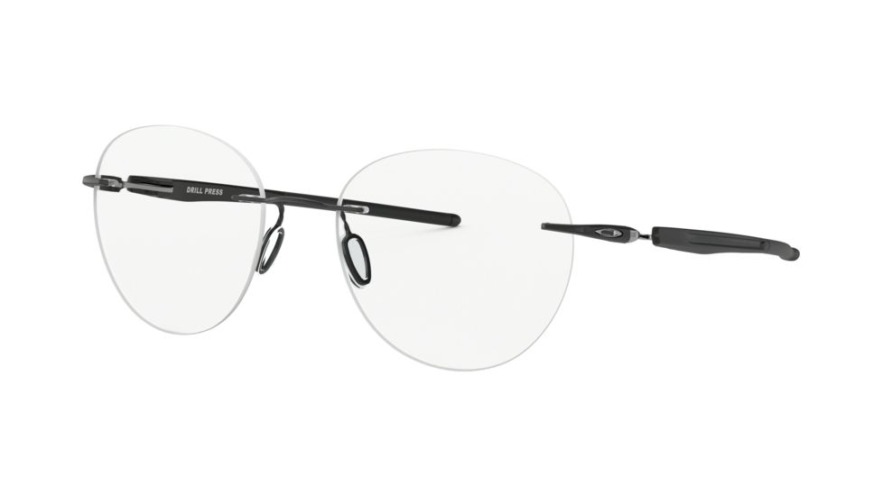 Oakley DRILL PRESS OX5143 Progressive Prescription Eyeglasses, 51mm, Satin Black, OX5143-514301-51-PRO