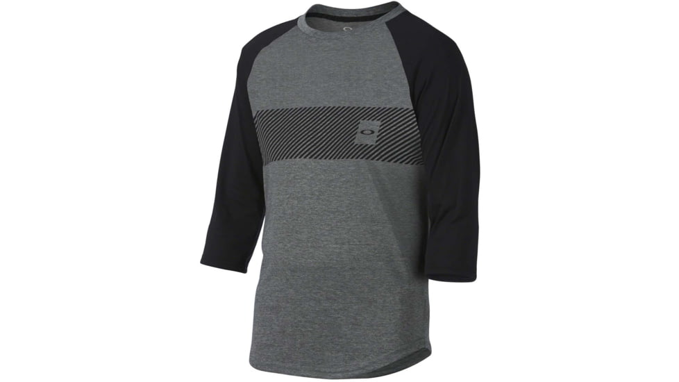 Oakley Edge 3/4 Raglan - Mens, Athletic Heather Grey, Extra Large, 433867-24G-XL