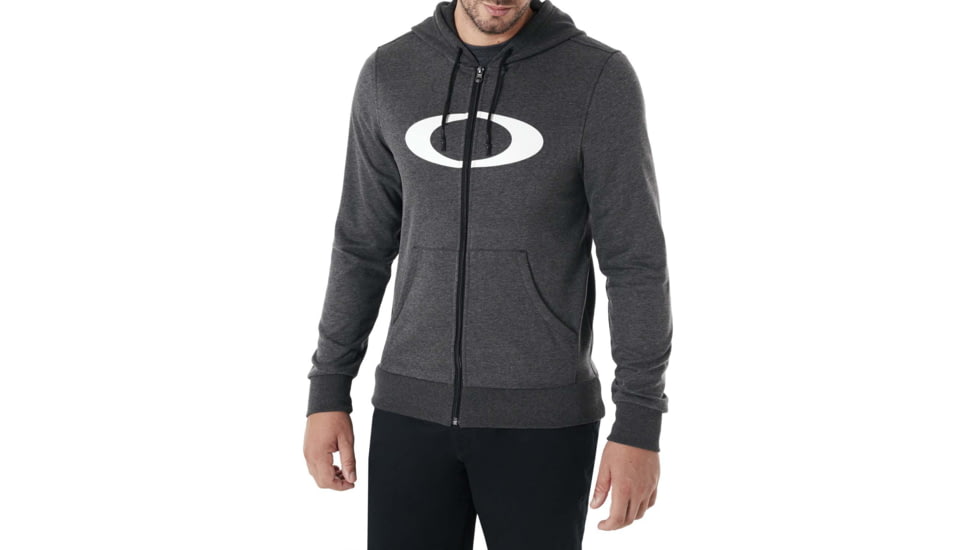 Oakley Ellipse Full Zip Hoodie - Mens, Blackout Light Heather, 3XL, 461644-02F-XXXL