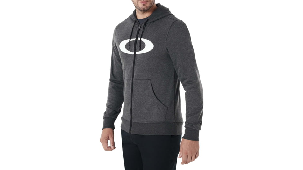 Oakley Ellipse Full Zip Hoodie - Mens, Blackout Light Heather, 3XL, 461644-02F-XXXL