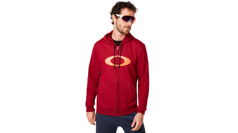 Oakley Ellipse Full Zip Hoodie - Mens, Raspberry, Small, 461644-45A-S