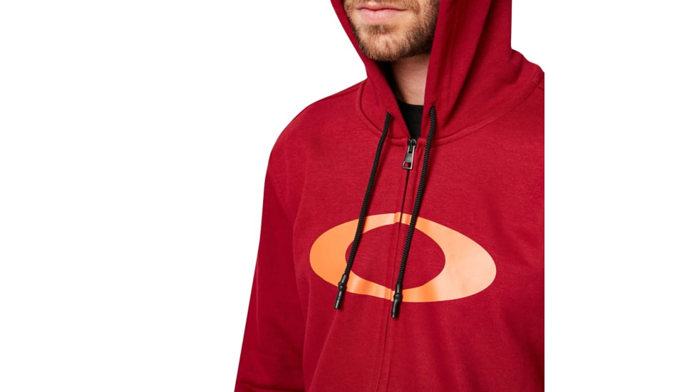 Oakley Ellipse Full Zip Hoodie - Mens, Raspberry, Small, 461644-45A-S