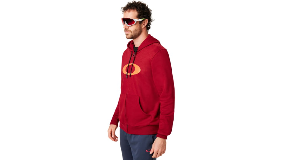 Oakley Ellipse Full Zip Hoodie - Mens, Raspberry, Small, 461644-45A-S