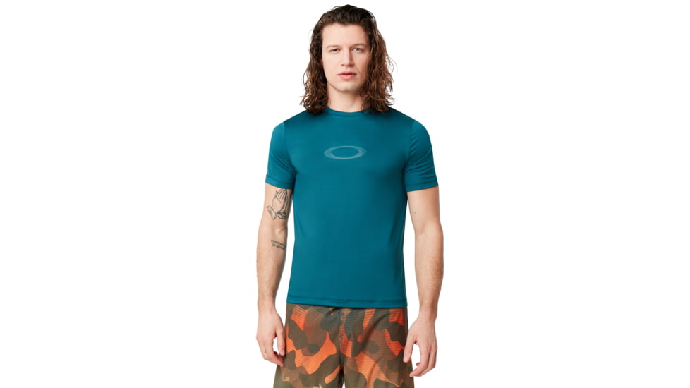 Oakley Ellipse Logo Rashguard - Mens, Petrol, Extra Large, 457602-9PE-XL