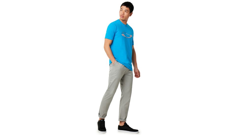 Oakley Ellipse Usa Short Sleeve - Mens, Hawaiian Blue, Extra Small, 457355-6HB-XS
