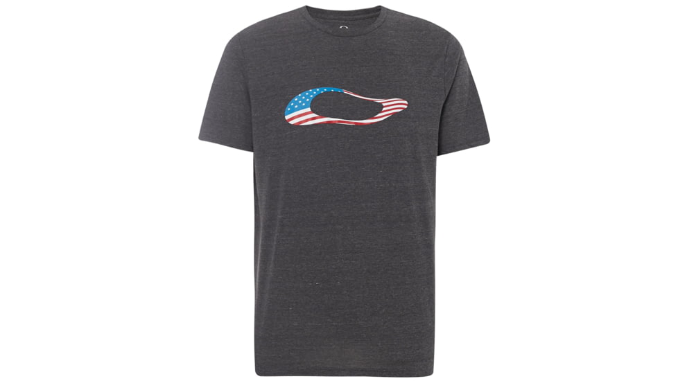 Oakley Ellipse Usa Short Sleeve - Men's, Jet Black Heather, Extra Small, 457355-01S-XS