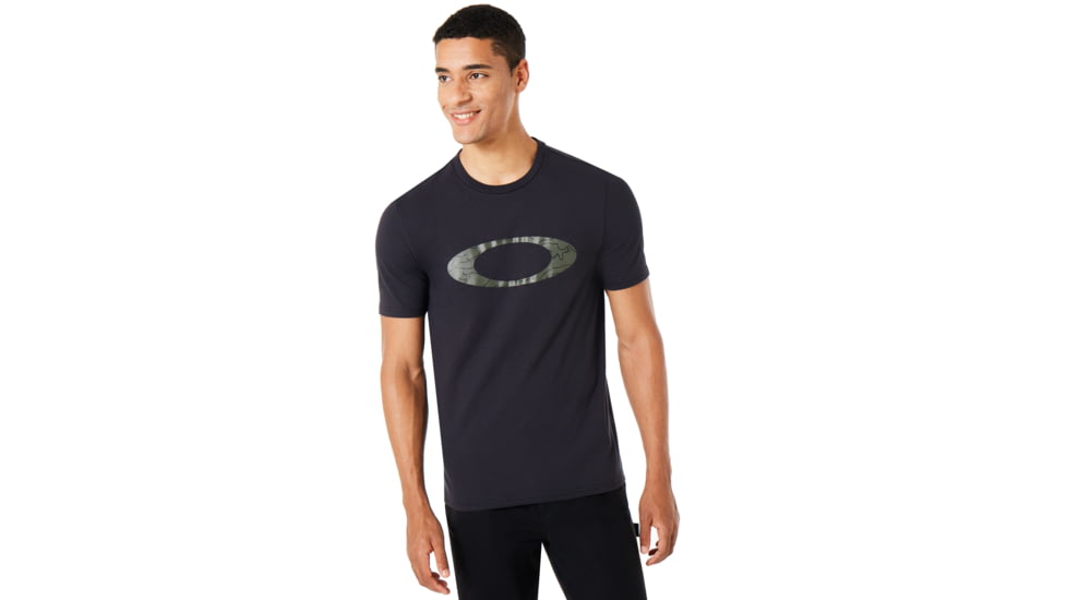 Oakley Ellpise Line Camo Short Sleeve - Mens, Blackout, Large, 457359-02E-L