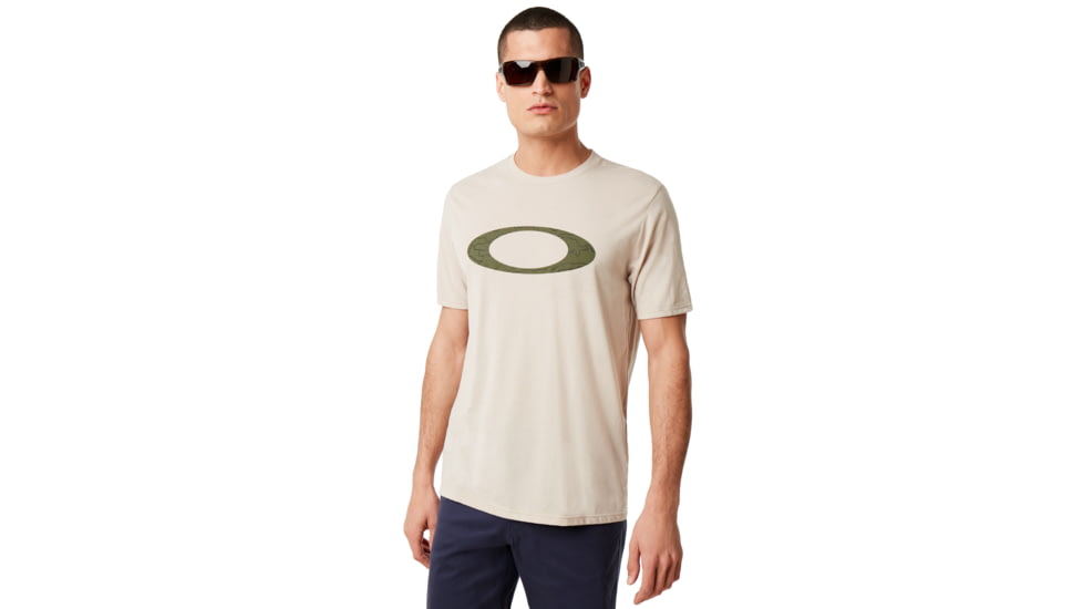 Oakley Ellpise Line Camo Short Sleeve - Mens, Oxford Tan, Large, 457359-88L-L