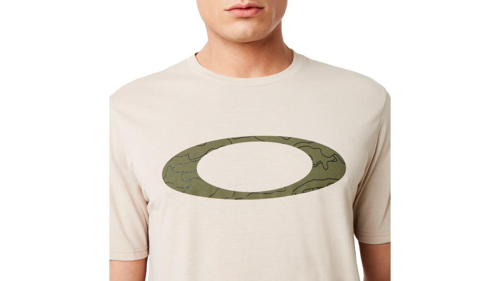 Oakley Ellpise Line Camo Short Sleeve - Mens, Oxford Tan, Large, 457359-88L-L